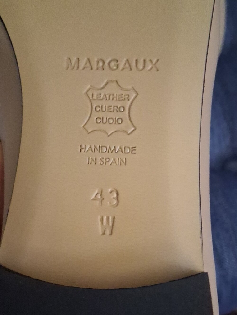 Margaux Cap Toe Demi Ballet Flat 43W - Picture 3 of 4